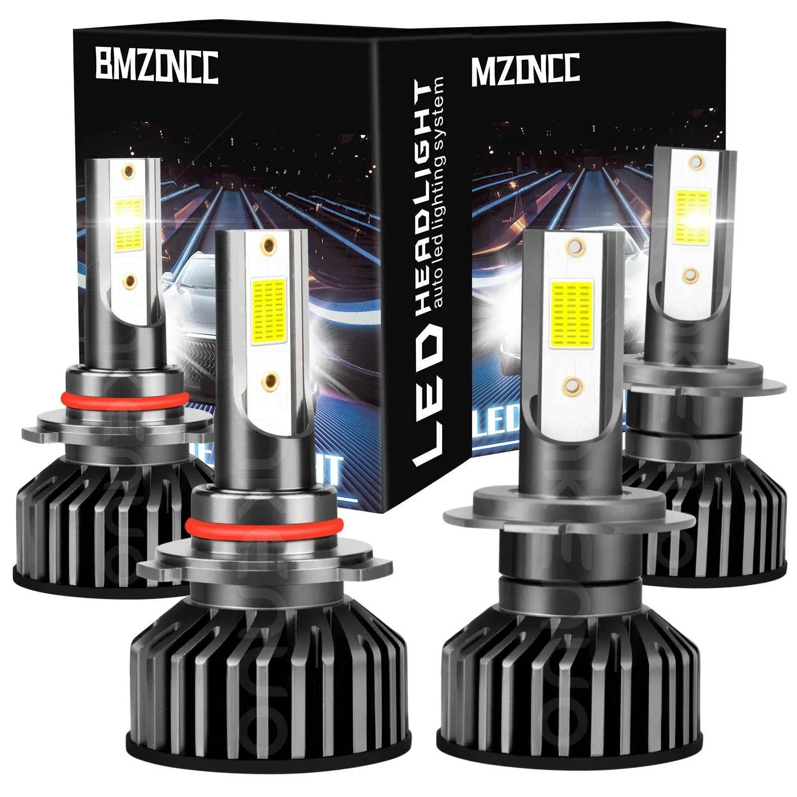 BMZONCC for Mitsubishi Outlander 2017 2018 2019 Combo 9005 H7 Super Bright LED Headlight Bulbs High/Low Beam - Great Deal!
