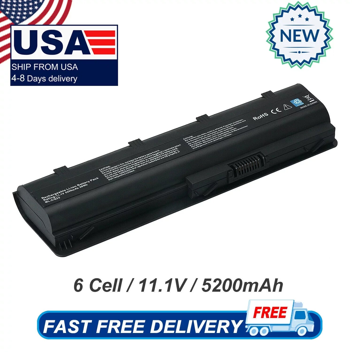 Premium Battery For Pavilion DM4 G4 G6 DV3-4000 DV5-2000 DV6-3000 DV7-6000 COMPAQ 435