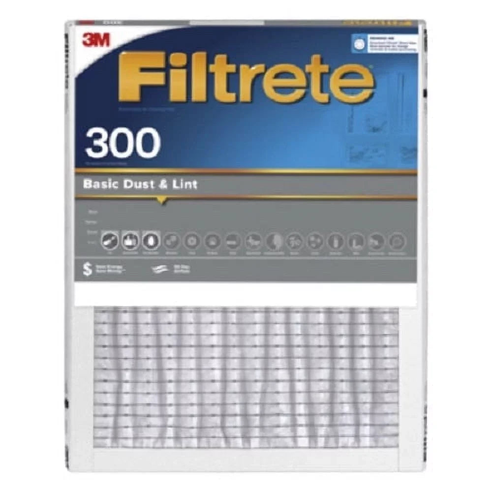 Premium Premium 3M Filtrete 321-4 18" x 24" x 1" Gray Basic 300 Dust & Lint Reduction Pleated Air Filter 90 Day Filter - Quantity of 4