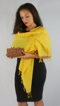 Premium Premium Fancy Shawl/Sheer Shawl/Summer Shawl/Water Pashmina Shawl/Light weight Shawl/Evening Shawl/Pashmina Shawl/Scarf/Scarves (Marigold Yellow Regular Shawl) - Great Deal!