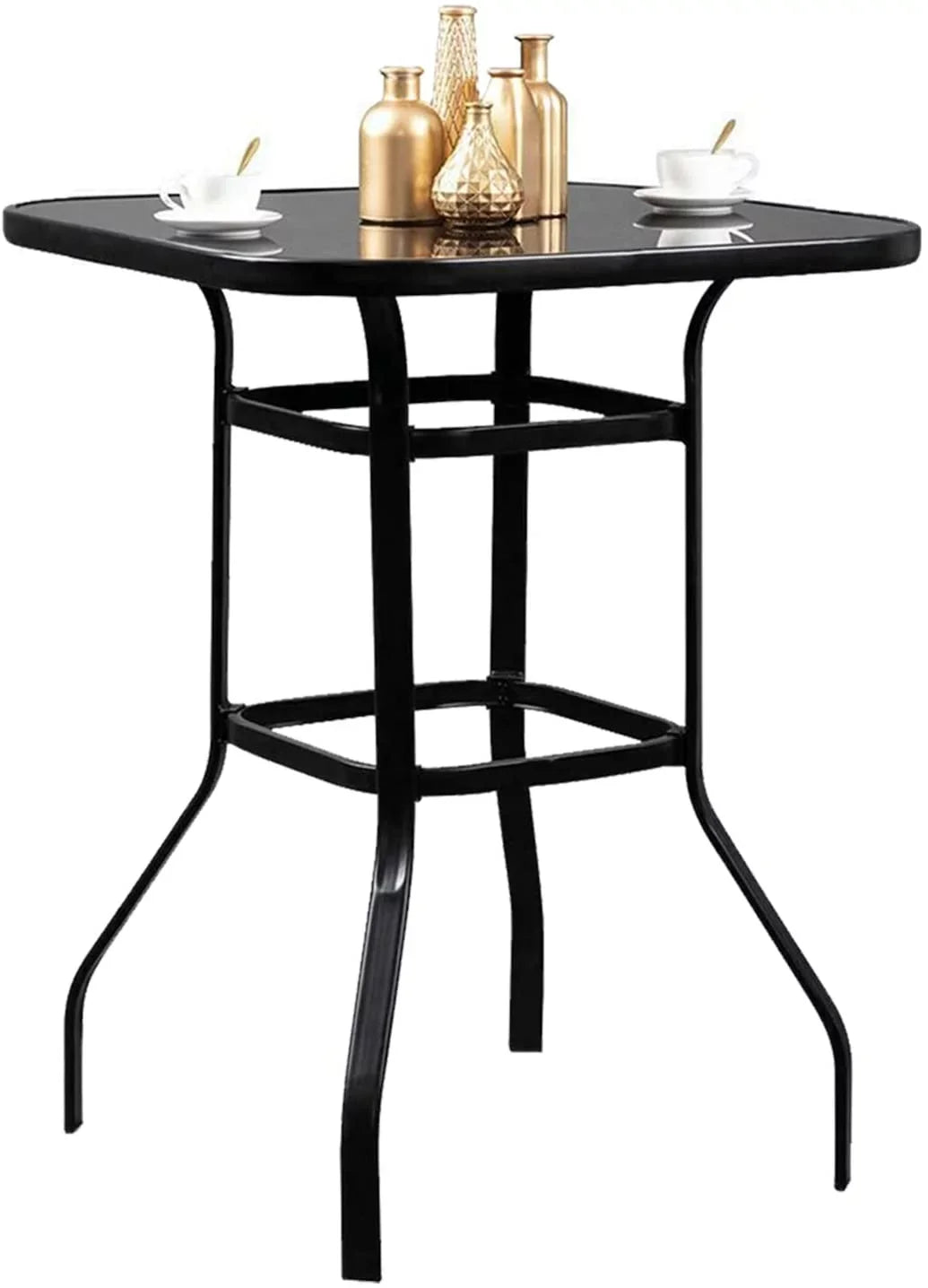 Premium Premium Premium Violet Elegantly Designed Strong Tempered Glass Bar Table For Porch
