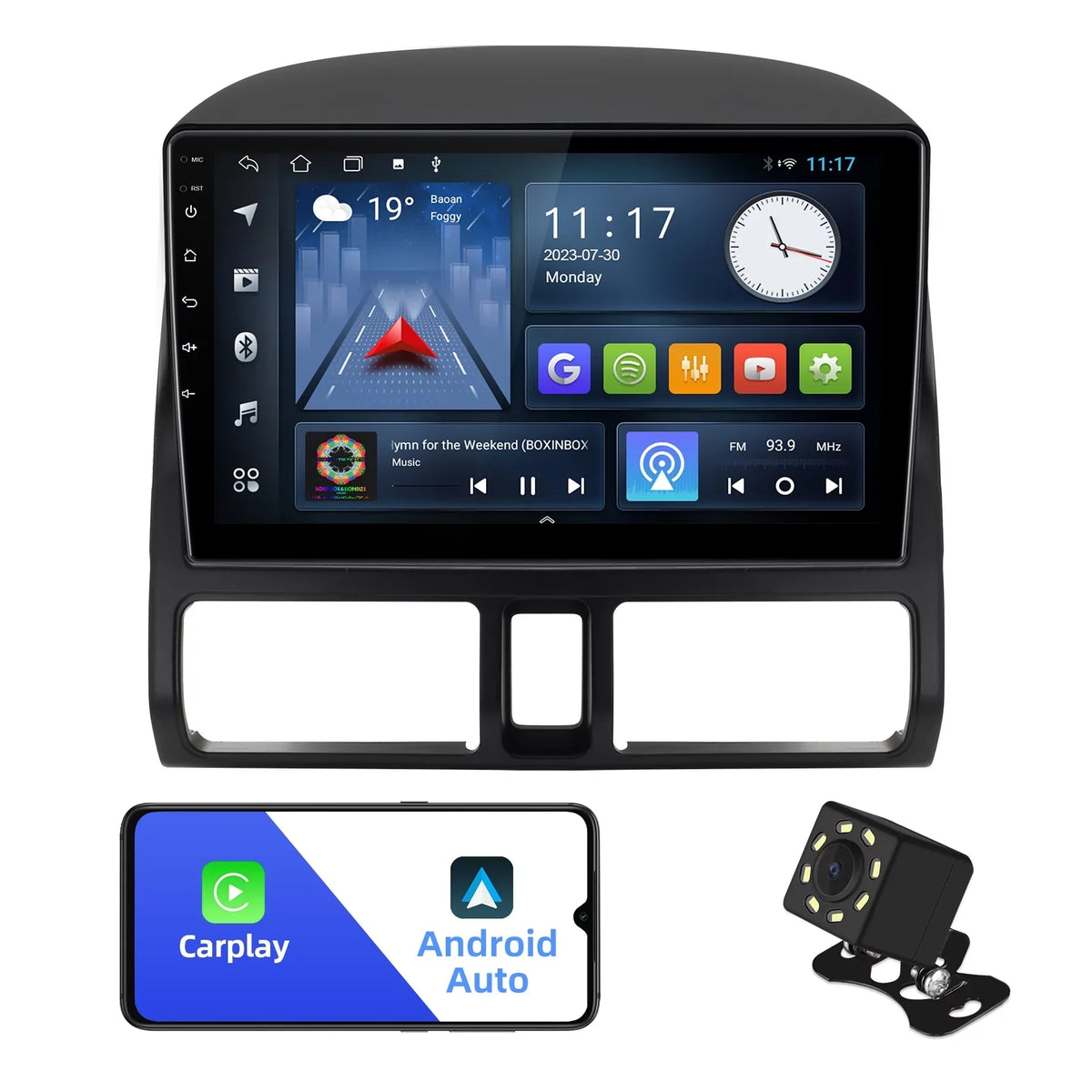 Android 10 Double Din Car Stereo for Honda CR-V 2002-2006 with 9 Inch TouchScreen Radio Built-in Wireless Carplay/Android Auto/GPS/Wireless/FM/AUX-in/Steering Wheel Control Backup Camera - Great Deal! - Great Deal!
