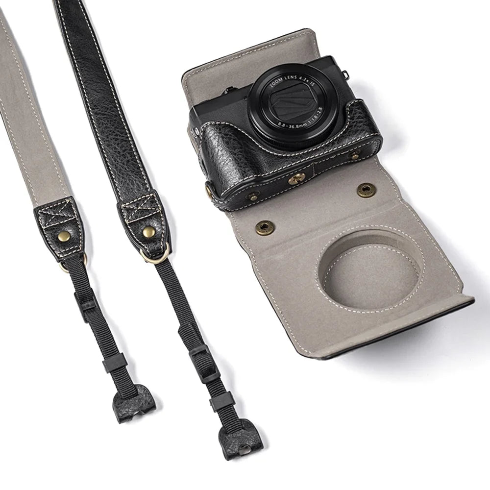 Shinysix Camera Bag,Case Pu Leather Pu Leather Camera Removable Compatible With Leather Camera With - Great Deal! - Great Deal! - Great Deal!