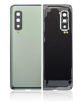 Replacement Back Cover Glass With Camera Lens Compatible For Samsung Galaxy Fold 4G (F900) (Aftermarket Plus) (Space Silver) - Great Deal! - Great Deal!