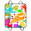 Premium Premium GCKG Colorful Sealife Starfish Crab Pet Car Seat Cover Dog Car Seat Mat Hammock Cargo Mat Trunk Mat For Cars Trucks and SUV 54x60 inches
