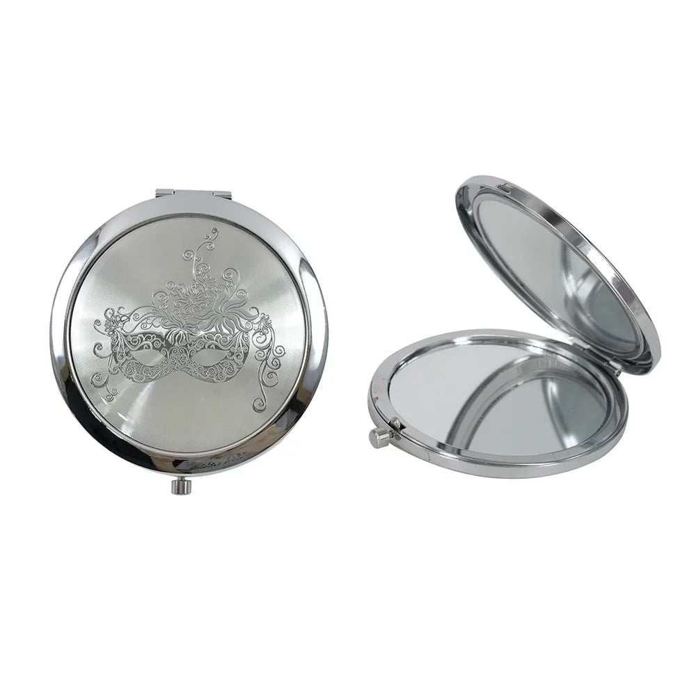 12 Pcs Silver Masquerade Mask Compact Mirrors - Quinceanera/ Sweet 16/ Bridal Shower/ Birthday Favors for Guests GG090S/G - Great Deal! - Great Deal! - Great Deal! - Great Deal!
