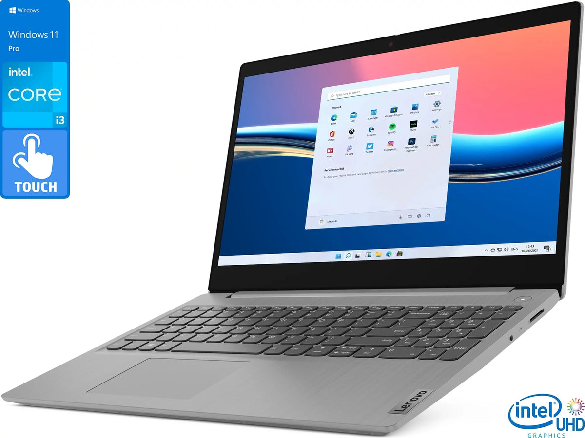 IdeaPad 3 Laptop, 15.6" HD Touch Display, i3-1115G4 Upto 4.1GHz, 8GB RAM, 512GB NVMe SSD, HDMI, Card Reader, Wi-Fi, Wireless, Windows 11 Pro S - Great Deal! - Great Deal!