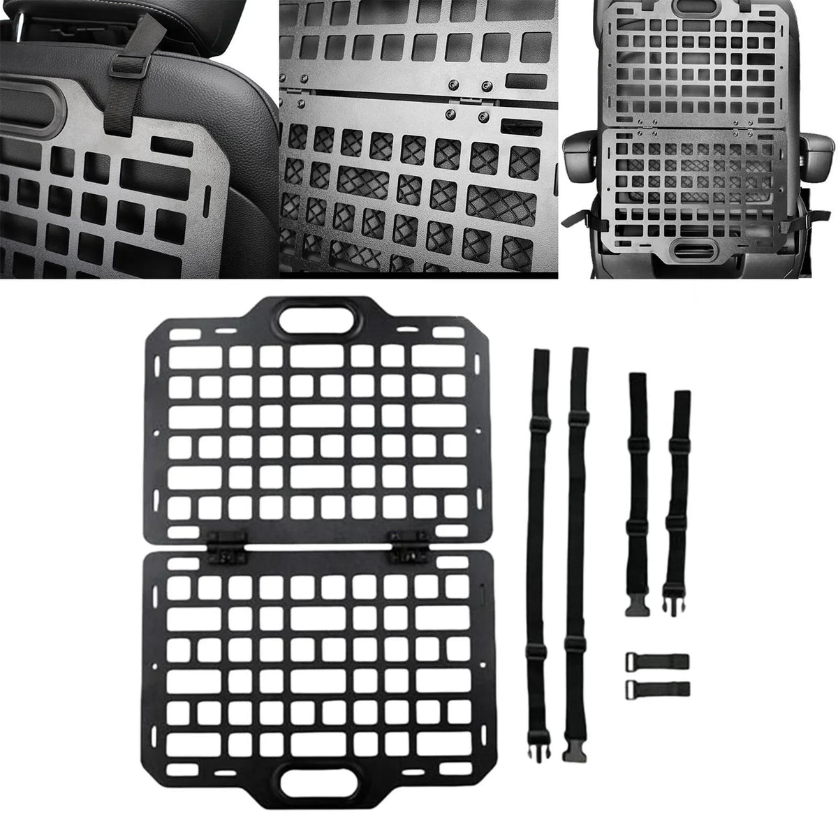 Premium BAOSITY Auto Seat Back Organizer Modular Storage Molle Panel Car Seatback Hanging Plate Auto Seat Panel for Automotive Truck Parts