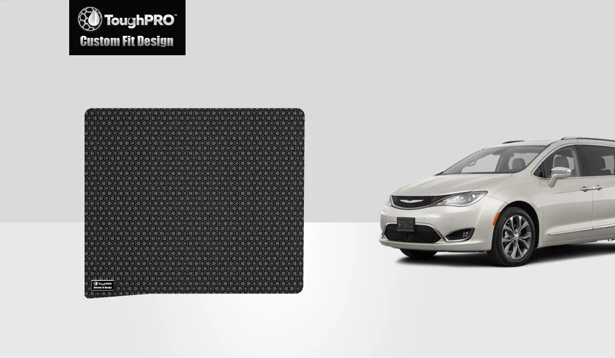 ToughPRO - Cargo Mat Compatible with CHRYSLER Pacifica - All Weather Heavy Duty (Made in USA) - Black Rubber - 2003 - Great Deal! - Great Deal!