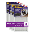 Premium Premium Premium Filtrete 18x30x1 Air Filter, MPR 1500 MERV 12, Advanced Allergen Reduction, 4 Filters - Great Deal!