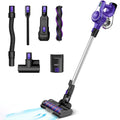 Premium Cordless Vacuum Cleaner,10-in-1 Lightweight Handheld,23Kpa 250W Brushless Motor Stick Vacuum,Up to 45 Mins Runtime 2500mAh Rechargeable Battery for Carpet Hard Floor Pet Hair - Purple