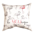 Premium Flamingo Be Younique Climaweave Pillow 18" - Great Deal!