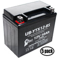 Premium Premium 5-Pack UpStart Battery Replacement for 2001 Suzuki GSX-R1000 1000 CC Factory Activated, Maintenance Free, Motorcycle Battery - 12V, 10Ah, UB-YTX12-BS - Great Deal! - Great Deal!