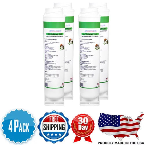 Premium AFC Brand , Water Filters , Model # AFC-G6 , Compatible with GEÂ® FQSVF - 4 Filters - Made in U.S.A. - Great Deal!