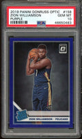 Premium Premium Zion Williamson Rookie Card 2019-20 Panini Donruss Optic Purple #158 PSA 10