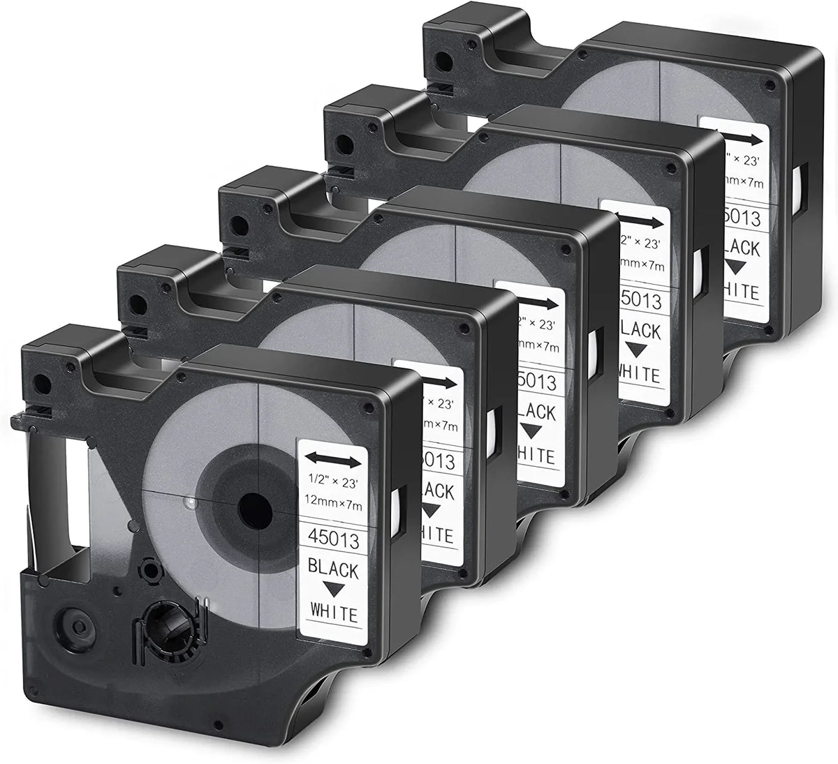 Premium Filery Label Maker Tape for DYMO D1 Labels Tape 45013 S0720530 Refill, Compatible Label Tape Replacement, Black - Great Deal!