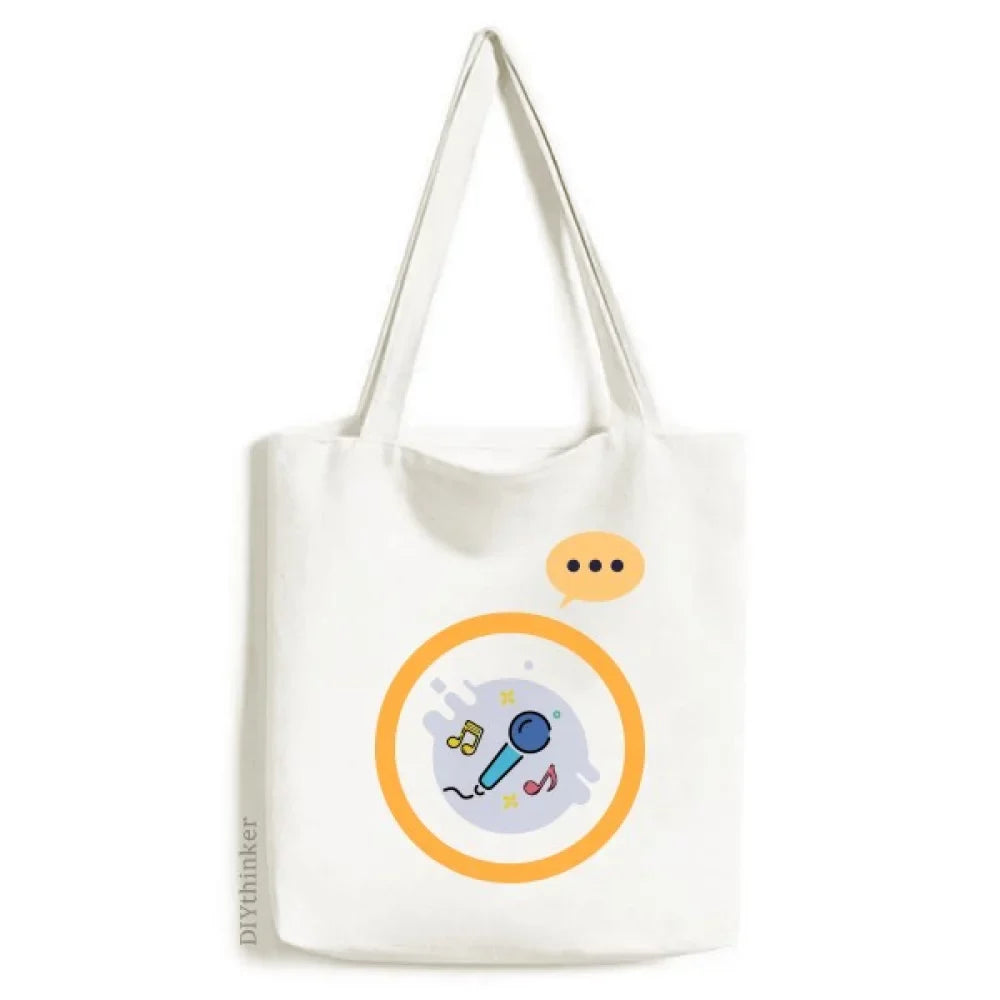 Premium microph descant sing expression sack canvas tote shoulder bag - Great Deal! - Great Deal! - Great Deal!