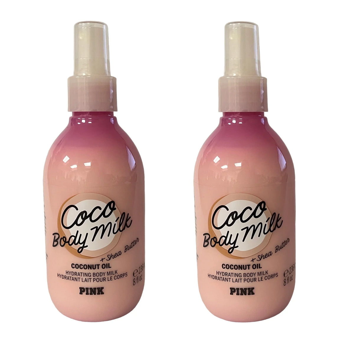 Premium Victoria's Secret Pink Coco Body Milk Set 8 fl oz - Great Deal!
