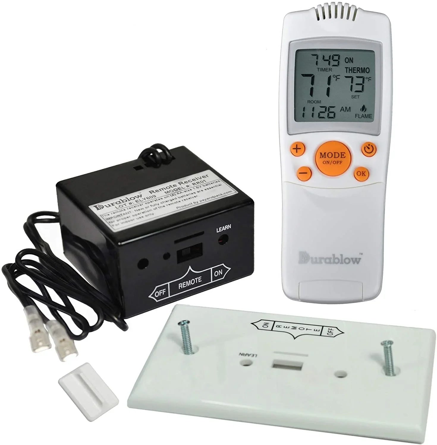 Gas Fireplace Remote Control Kit with Thermostat & Timer - 0.55 - Enhance your gas fireplace with wireless control, thermostat, and timer! - Great Deal!
