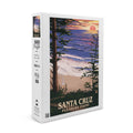 Santa Cruz, California, Pleasure Point Sunset and Surfers (19x27 inches, Premium 500 Piece Jigsaw Puzzle for Adults and Family, Made in USA) - Great Deal! - Great Deal! - Great Deal!
