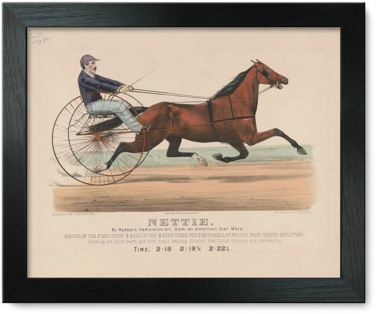 Framed Print: Nettie: By Rysdyk's Hambletonian, Dam, And American Star Mare, 1874 - Great Deal!
