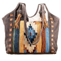 Premium Premium KB OHLAY KB682 TOTE Upcycled Wool Upcycled Canvas Hair-on Genuine Leather women bag western handbag purse - Great Deal! - Great Deal!