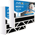 20x25x5 Air Filter Odor Eliminator Carbon Filter MERV 8 Comparable to MPR 700 & FPR 5 Compatible with Bryant Carrier FILXXCAR0020 2 Pack by AIRX FILTERS WICKED CLEAN AIR. - Great Deal!