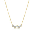 Blue Box Boutique Inc Gold Cubic Zirconia Rippled Bar Pendant Necklace for Women - Great Deal!