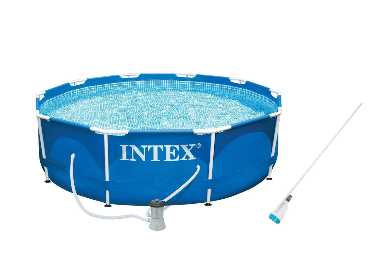 Intex 10ft x 30in Metal Frame Swimming Pool with Filter Pump Kokido B-VAC Vacuum - Great Deal! - Great Deal!