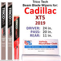 Premium Premium 2019 Cadillac XT5 Premium Beam Blade Wipers (Set of 3) w/Rear Wiper - Great Deal! - Great Deal!