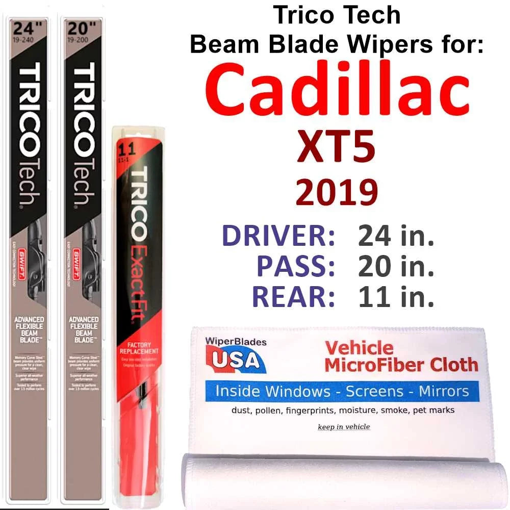 Premium Premium 2019 Cadillac XT5 Premium Beam Blade Wipers (Set of 3) w/Rear Wiper - Great Deal! - Great Deal!