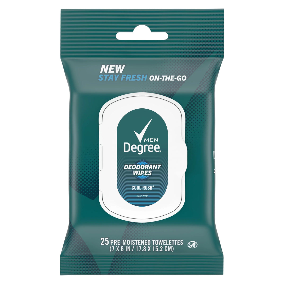 Premium Premium Degree Men On-The-Go Deodorant Wipes Cool Rush 25ct