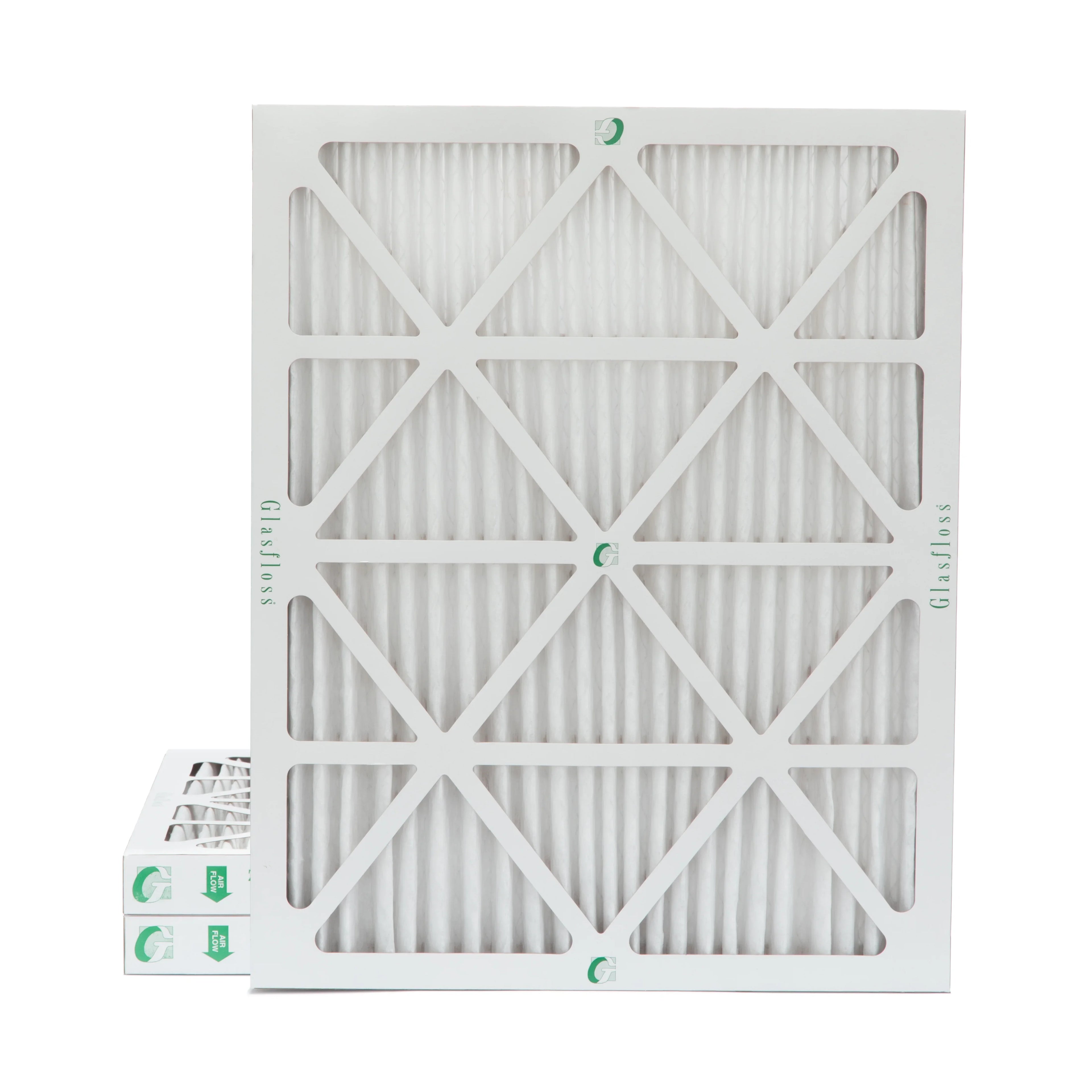 Premium 3 Pack of 18x24x2 MERV 10 Pleated 2" Inch Air Filters by Glasfloss. Actual Size: 17-1/2 x 23-1/2 x 1-3/4 - Great Deal!