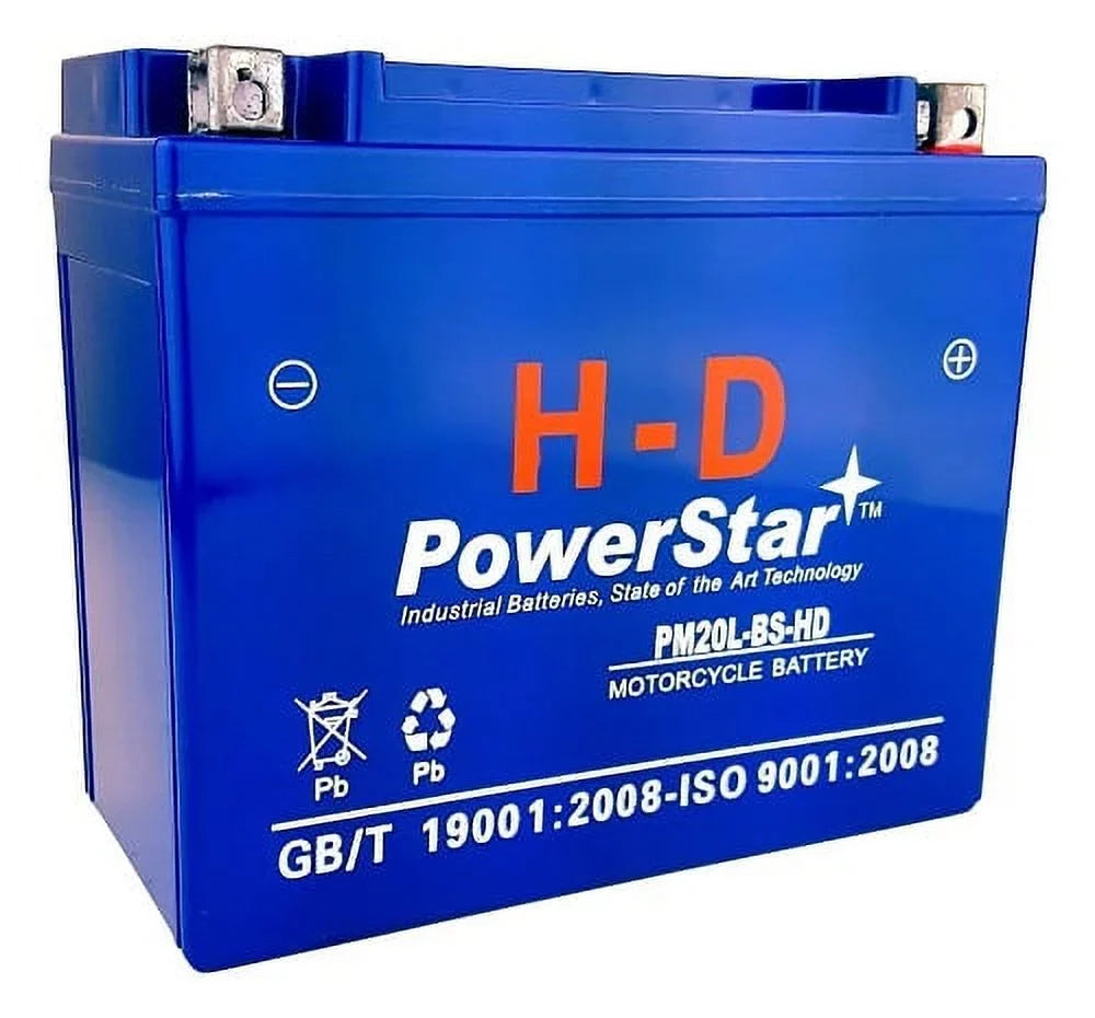 Premium Premium PowerStar replacement for YTX20L-BS Battery for Yamaha EX1050 EXR 2019-2019