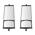 Premium TRQ 16" x 6.5" Aluminum West Coast Mirror Pair w/ Convex Glass for HD Semi Truck MRA64341 Fits select: 1986-2009,2011-2017 ISUZU NPR - Great Deal! - Great Deal!