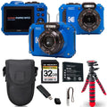 Premium Premium Kodak PIXPRO WPZ2 Digital Camera (Blue) + Spider Tripod + Case - 32GB Kit