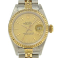 Pre-Owned Rolex Datejust combination automatic watch champagne gold dial 98 series 54g 79173 2023/09 (Like New) - Great Deal!