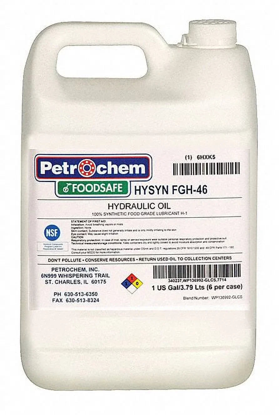 Premium Petrochem Syn Hydraulic Oil,Food Grade,1gal,ISO 46 HYSN FGH-46-001 - Great Deal! - Great Deal!