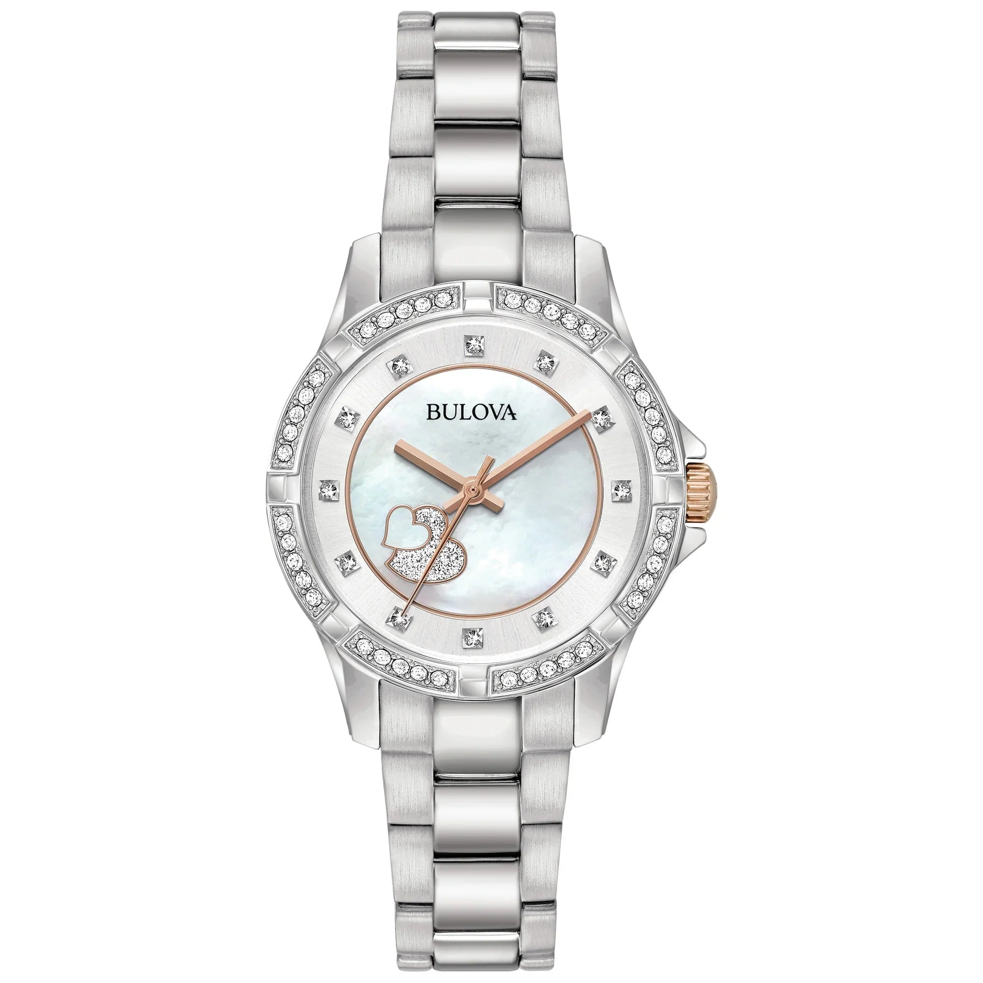 Premium Bulova Women's Crystal Collection Mother Of Pearl Dial Watch - 98L232 - Great Deal!