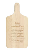 Premium Premium Creative Products Recipe for an Amazing Mom 8 x 17 Maple Paddle Cutting Board