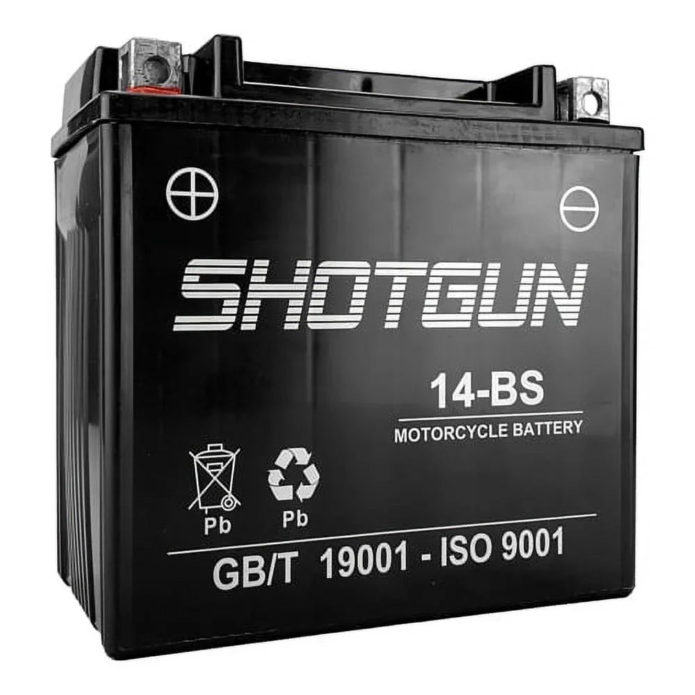 Premium Shotgun YTX14-BS Replacement Powersports Battery For Moto Guzzi 2016 2017 V9 Bobber - Great Deal! - Great Deal!
