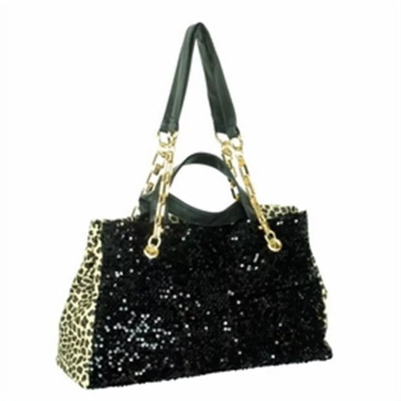 Blancho Bedding My Love - Stylish Black Four Carrying Handles Bag Handbag Purse - Great Deal! - Great Deal!