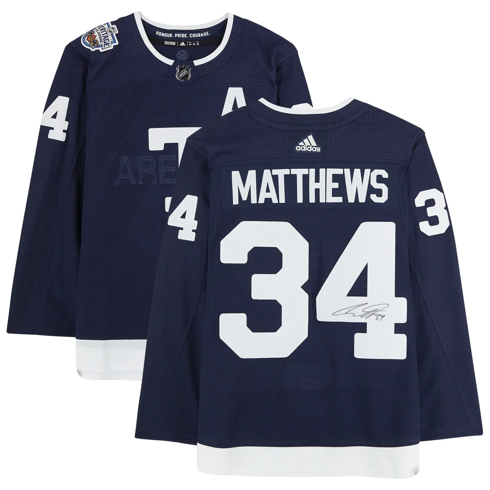 Auston Matthews Navy Toronto Maple Leafs Autographed 2022 Heritage Classic adidas Authentic Jersey - Great Deal!