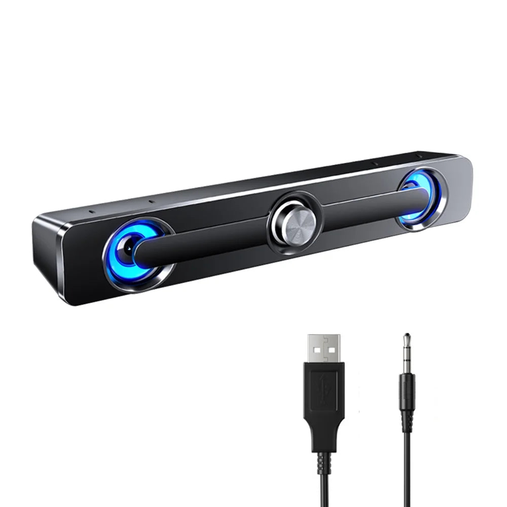 Premium Radirus V-111 Computer Speaker, USB Wired Powerful Bar Stereo Subwoofer Bass Speaker, Surround Sound Box for PC Laptop Phone Tablet MP3 MP4, Audio Equipment for Home Theater-Like Audio Quality - Great Deal!