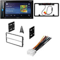 Premium Premium KIT2491 Bundle With Pioneer AVH-241EX Multimedia DVD Car Stereo Install Kit with Receiver - For 2004 Ford F-150 Heritage / Wireless Touchscreen, Backup Camera, Double Din Mounting Dash Kit (4Item)