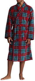 Premium Polo Ralph Lauren TARTAN PLAID Men's Plaid Microfleece Robe, US Small - Great Deal!