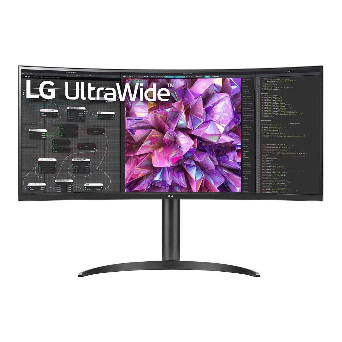 Premium LG UltraWide QHD 34-Inch Curved Computer Monitor 34WQ73A-B, IPS with HDR 10 Compatibility, Built-In KVM, and USB Type-C, Black