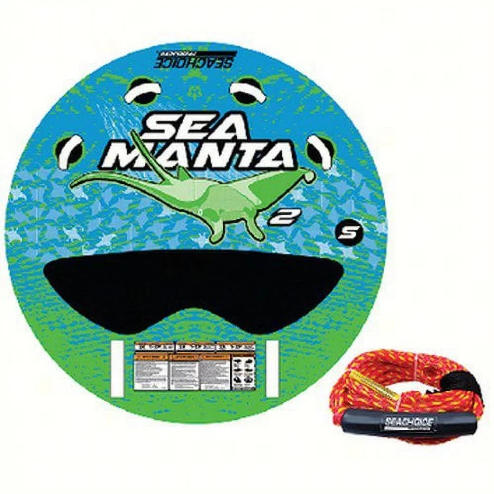 Premium Premium Seachoice 86923 Sea Manta 1-2 Person Deck Tube With Tow Rope - Great Deal!
