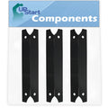 Premium 3-Pack BBQ Grill Heat Shield Plate Tent Replacement Parts for Charmglow 8106320B - Compatible Barbeque Porcelain Steel Flame Tamer, Flavorizer Bar, Vaporizer Bar, Burner Cover 17 3/4"