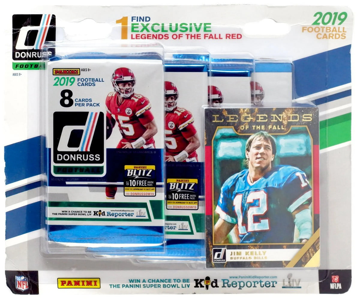 Premium NFL Panini 2019 Donruss Football Trading Card Blister 4-Pack - Great Deal!